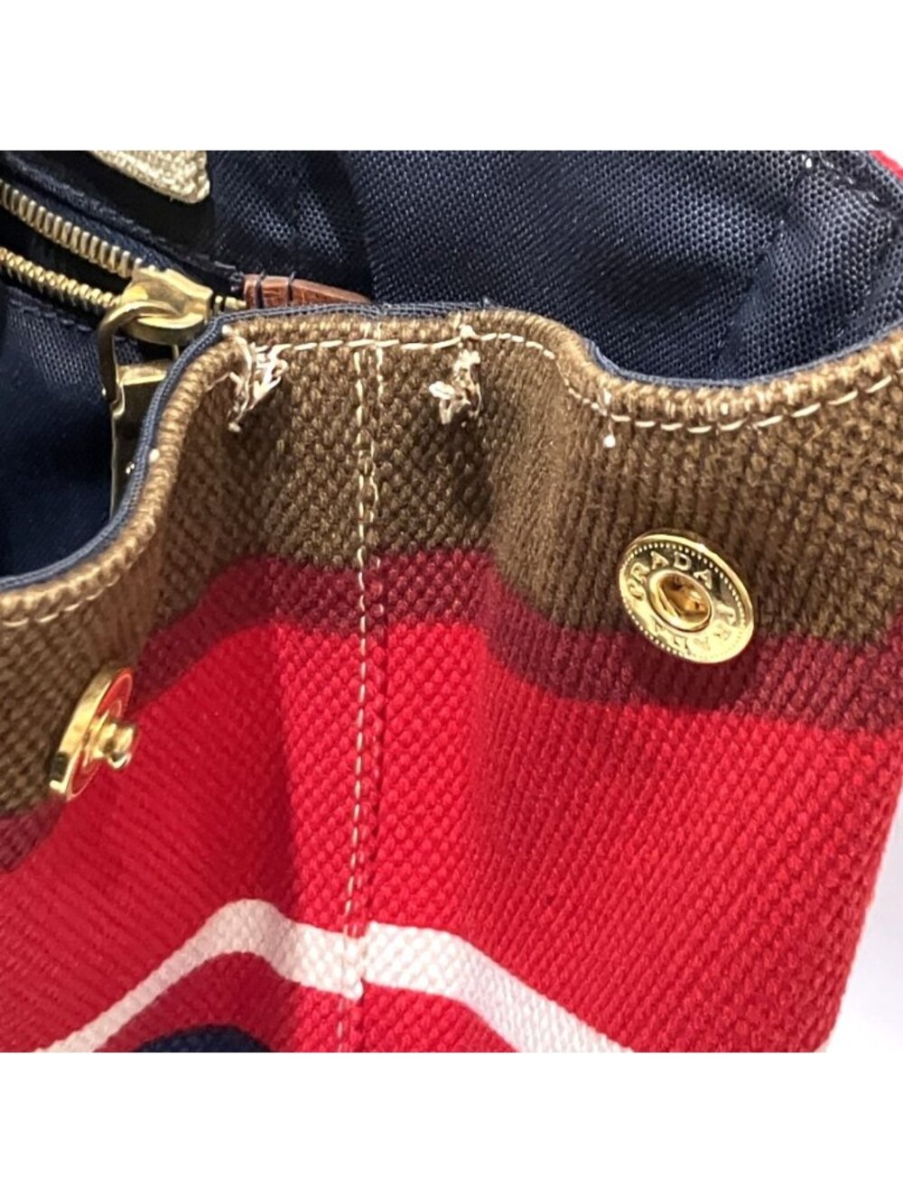Prada Canapa Tote Canvas - Picture 8 of 9